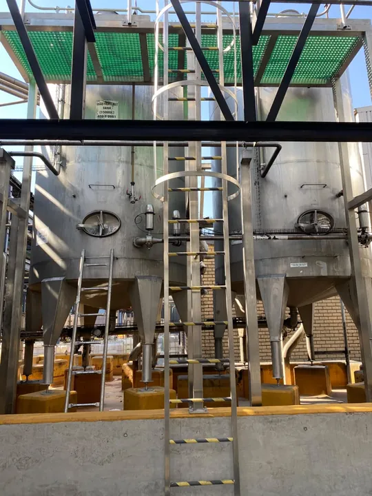Large process vessels with access ladders
